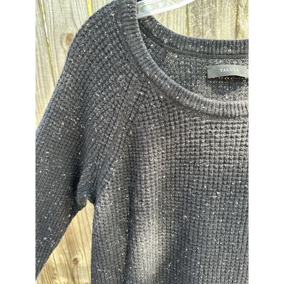 Talula Black Waffle Knit Sweater | Angora Blend | Size Small - Picture 6 of 6